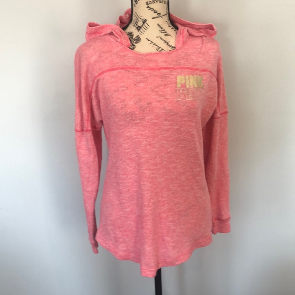 PINK women’s size XS hoodie with open back.